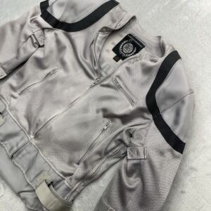 Marsee Motorcycle Jacket Men's Size 38 Mesh Breathable Riding Balistic Silver